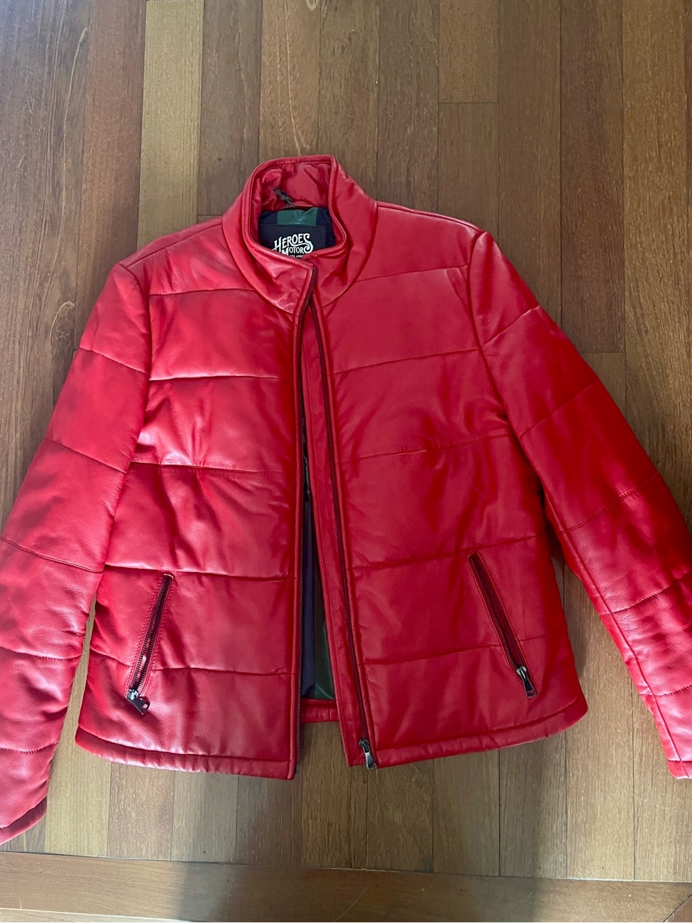 Heroes Red Lambskin Leather Jacket